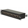 Painel de conectores DIGITUS CAT 5, Classe D, revestido