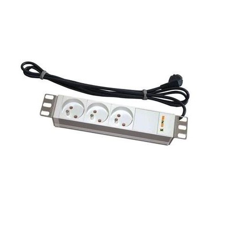 Tomada elétrica para painel 10", 3x230V, 1U