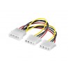 Cabo alimentação HDD 5,25"-2x5,25"