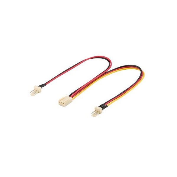 Cabo fonte de alimentação 2x 3pin plug 1x 3pin jack