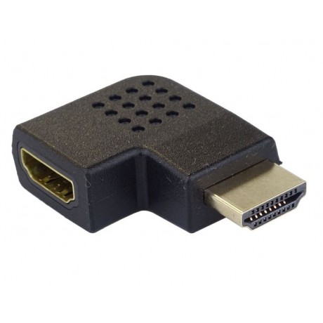 Adaptador HDMI Fêmea/Macho, ângulo 90º (esquerda)