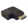 Adaptador HDMI Fêmea/Macho, ângulo 90º (esquerda)