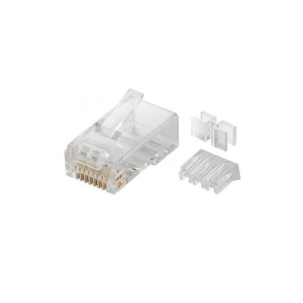 Ficha RJ45 CAT6a com guia