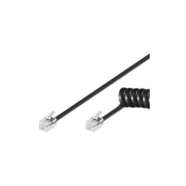 Cabo Telefone RJ10 Espiral 2mt