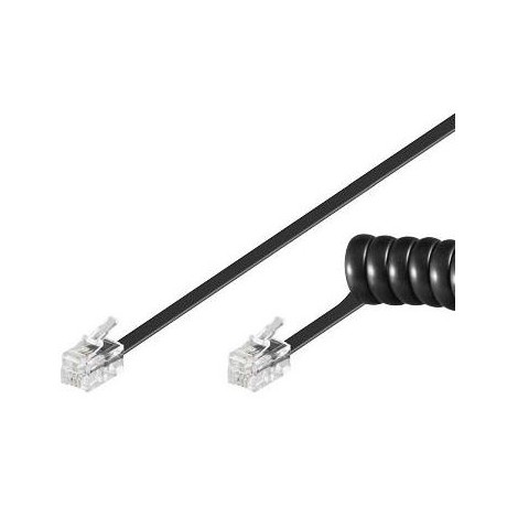 Cabo Telefone RJ10 Espiral 2mt