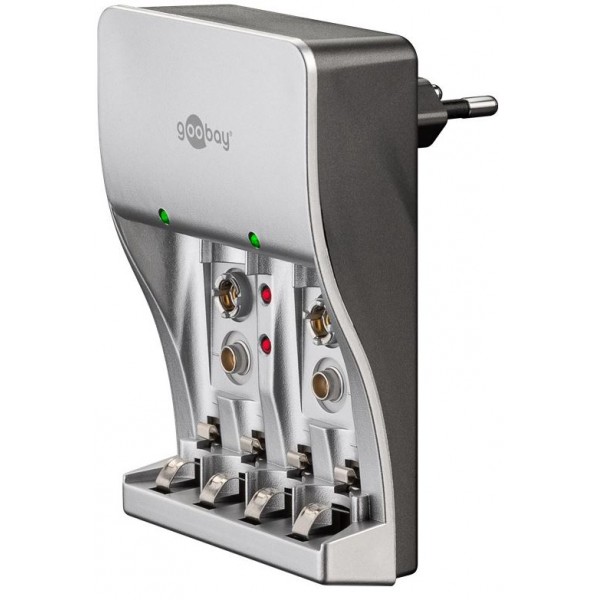 Carregador Universal de Pilhas Goobay AAA, AA, 9V