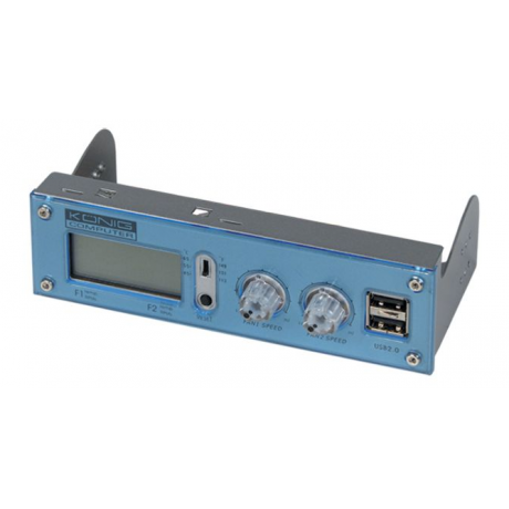 Painel frontal 5,25" controladora ventiladores + 2p USB 2.0 LCD
