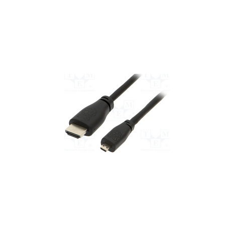 Cabo HDMI 2.0 p/ Raspberry Pi 4 oficial, macho tipo A «» macho micro-HDMI - preto - 2.0m - Raspberry Pi