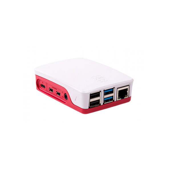 Caixa branca/vermelha para Raspberry Pi 4 model B