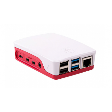 Caixa branca/vermelha para Raspberry Pi 4 model B