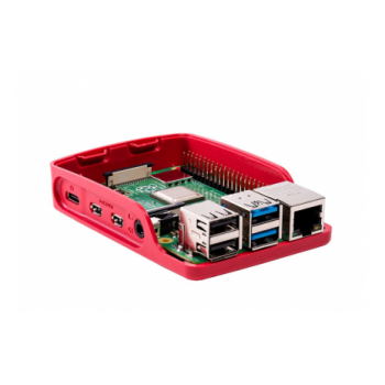 Caixa branca/vermelha para Raspberry Pi 4 model B