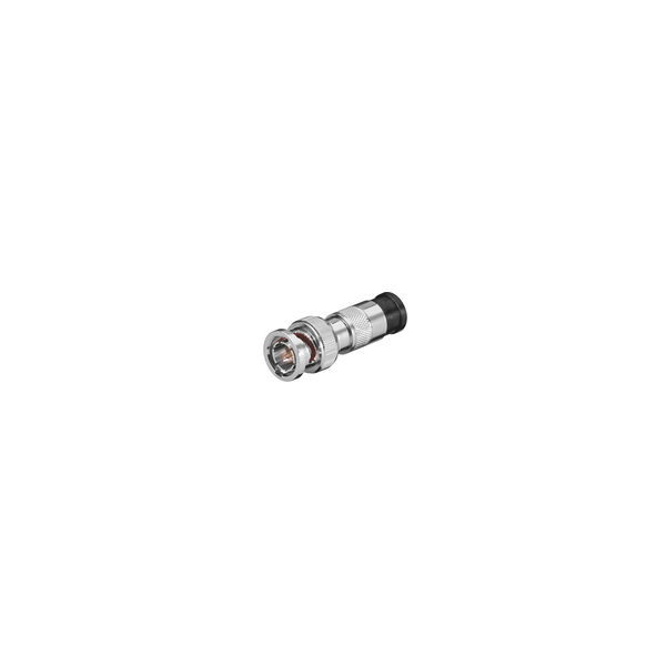 Ficha BNC de compressão macho p/ cabo RG6 Ø6.8mm dielectrico Ø4.9