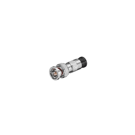 Ficha BNC de compressão macho p/ cabo RG6 Ø6.8mm dielectrico Ø4.9