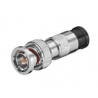 Ficha BNC de compressão macho p/ cabo RG6 Ø6.8mm dielectrico Ø4.9