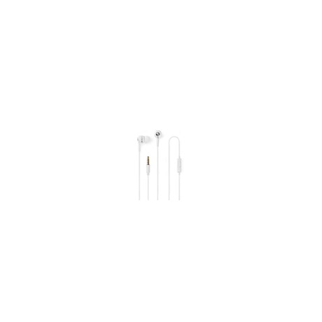 Auscultadores In-Ear estéreo Jack 3.5mm c/ microfone - branco - Nedis HPWD2020WT