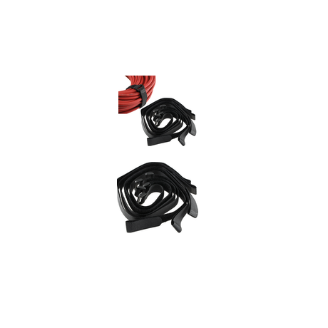 Abraçadeiras de velcro com fivela de plástico 500x20mm - preto - [5unid.]