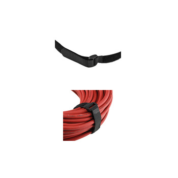 Abraçadeiras de velcro com fivela de plástico 500x20mm - preto - [5unid.]