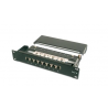Patch panel CAT6 10" 8xSTP RJ45 Preto