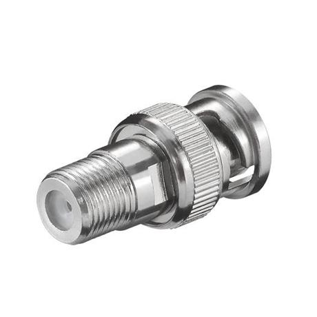 Adaptador BNC macho - F conector femêa