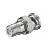 Adaptador BNC macho - F conector femêa