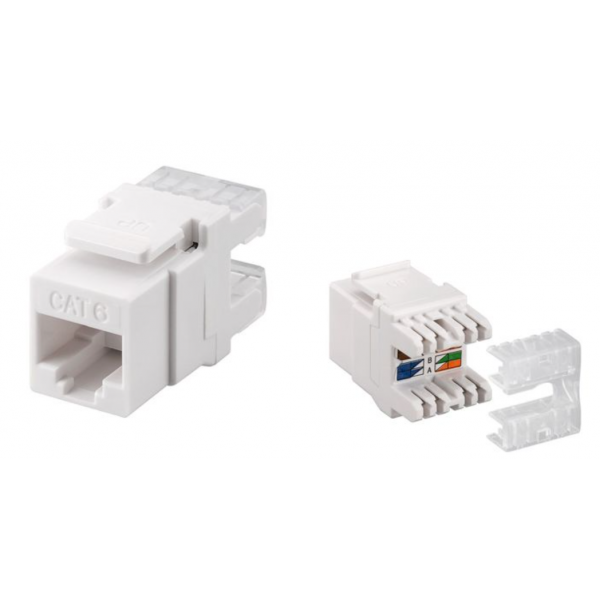 Conetor UTP RJ45 Cat.6 cravar F branco