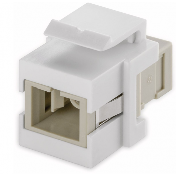 Adaptador Keystone Acoplador F.O. SX SC-SC branco