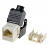 Conetor Keystone jack RJ45 UTP Cat.6 toolless branco