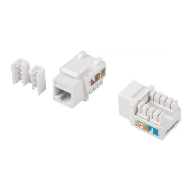 Conector Keystone RJ45 90º UTP Cat.6 Branco