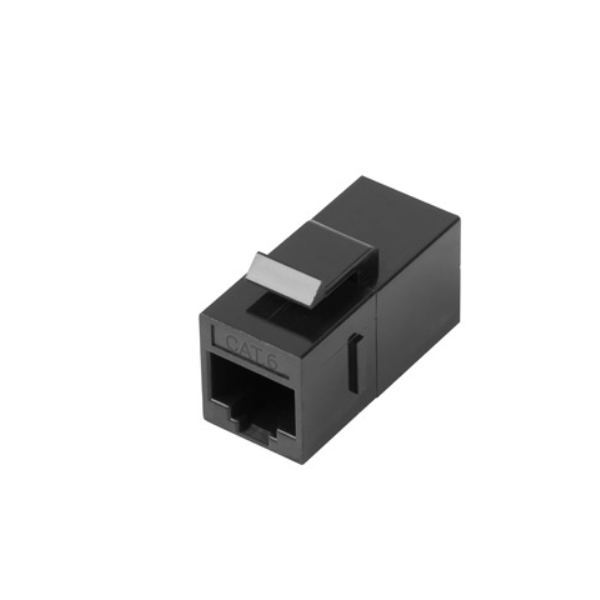 Conetor Kesytone F/F RJ45 UTP Cat.6 preto