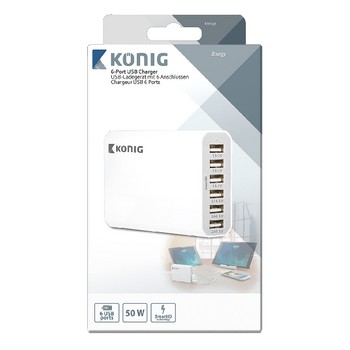 Carregador USB 6 portas
