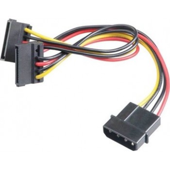 Cabo conversor Molex - 2x SATA