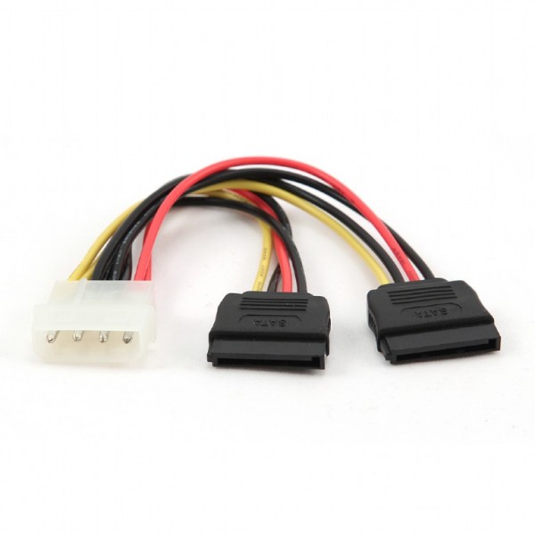Cabo alimentação Molex 4pin - 2x SATA