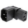 Adaptador de alimentação SFO angulado 90º M-F