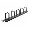 Painel frontal 19" guia de cabos 1U preto