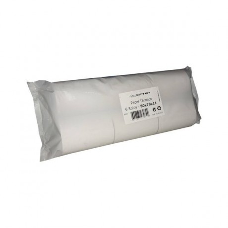 Rolos Papel Térmico SITTEN 80x70x11 Pack 6u