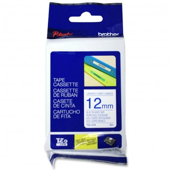 Fita laminada, texto azul...
