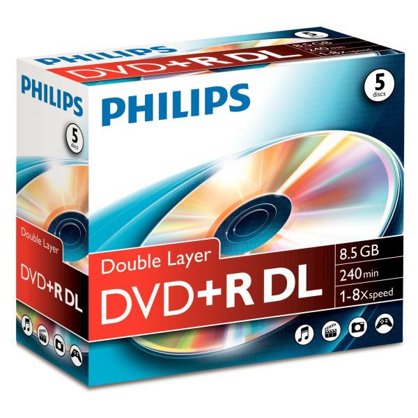 Philips DVD+R 8,5GB DL 8x Jewel Case