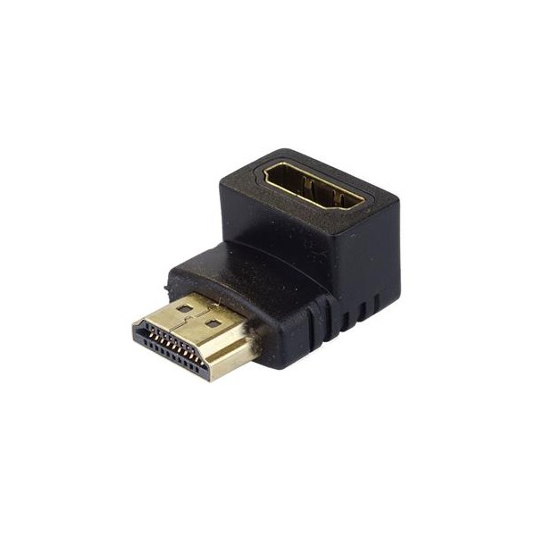 Adaptador HDMI - HDMI M/F 90º Gold