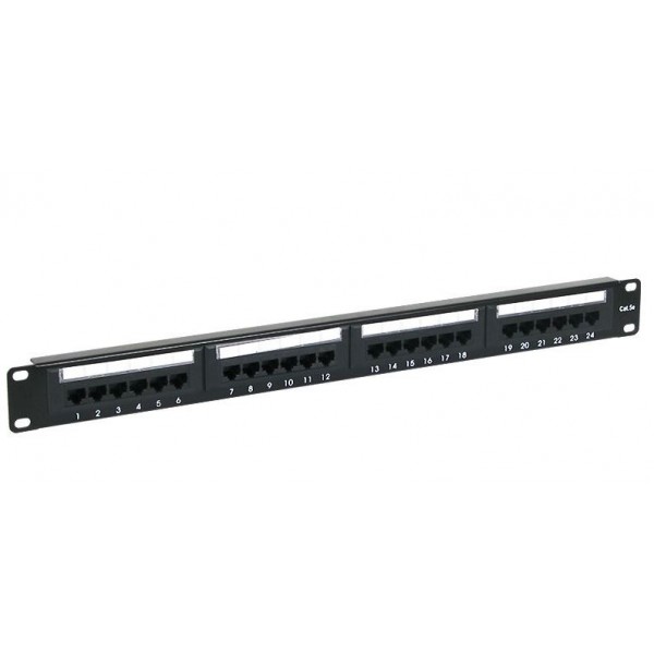 Painel transferência 24 portas UTP Cat 5E