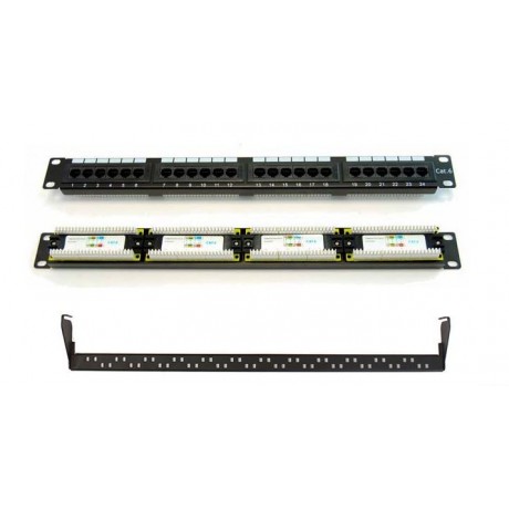 Painel de transferência 19" B110 c/ organizador de cabos Cat.6 1U 24p