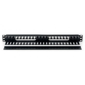 Painel frontal 19" organizador de cabos 1U