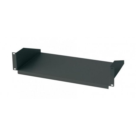 Prateleira lisa para rack 19" 250mm 2U preto